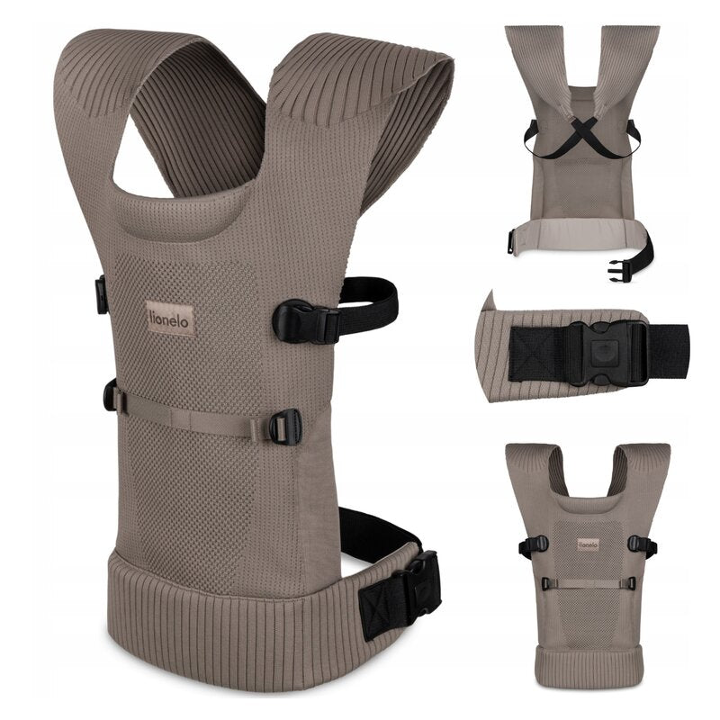 Marsupiu bebe, Lionelo, Mabel, Ergonomic, Pozitia M-broscuta, De la 4 luni pana la 15 Kg, Amplasare cu fata sau cu spatele spre parinte, Material respirabil, Bej