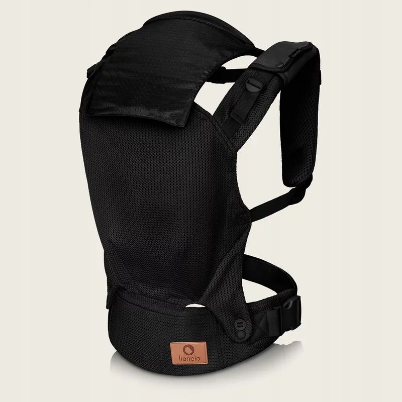 Marsupiu ergonomic, Lionelo, Margareet Air, 3 pozitii de purtare, Certificat de Institutul International pentru Displazie de Sold, 4 luni+, Pana la 20 Kg, Material respirabil 3D Air Mesh, Catarama dubla de siguranta, Negru - gogobaby.ro
