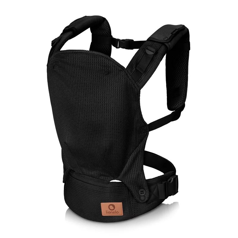 Marsupiu ergonomic, Lionelo, Margareet Air, 3 pozitii de purtare, Certificat de Institutul International pentru Displazie de Sold, 4 luni+, Pana la 20 Kg, Material respirabil 3D Air Mesh, Catarama dubla de siguranta, Negru - gogobaby.ro