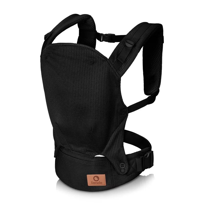 Marsupiu ergonomic, Lionelo, Margareet Air, 3 pozitii de purtare, Certificat de Institutul International pentru Displazie de Sold, 4 luni+, Pana la 20 Kg, Material respirabil 3D Air Mesh, Catarama dubla de siguranta, Negru - gogobaby.ro