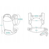 Marsupiu ergonomic, Lionelo, Margareet Air, 3 pozitii de purtare, Certificat de Institutul International pentru Displazie de Sold, 4 luni+, Pana la 20 Kg, Material respirabil 3D Air Mesh, Catarama dubla de siguranta, Bej