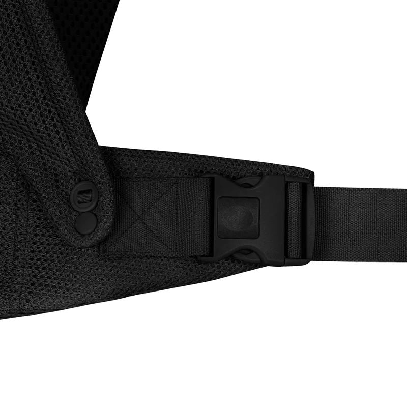 Marsupiu ergonomic, Lionelo, Margareet Air, 3 pozitii de purtare, Certificat de Institutul International pentru Displazie de Sold, 4 luni+, Pana la 20 Kg, Material respirabil 3D Air Mesh, Catarama dubla de siguranta, Negru - gogobaby.ro