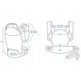 Marsupiu ergonomic, Lionelo, Margareet Air, 3 pozitii de purtare, Certificat de Institutul International pentru Displazie de Sold, 4 luni+, Pana la 20 Kg, Material respirabil 3D Air Mesh, Catarama dubla de siguranta, Bej
