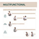 Marsupiu ergonomic multifunctional Chicco Airy Hip Fit 3 in 1, Pebble (Gri), 0 luni+
