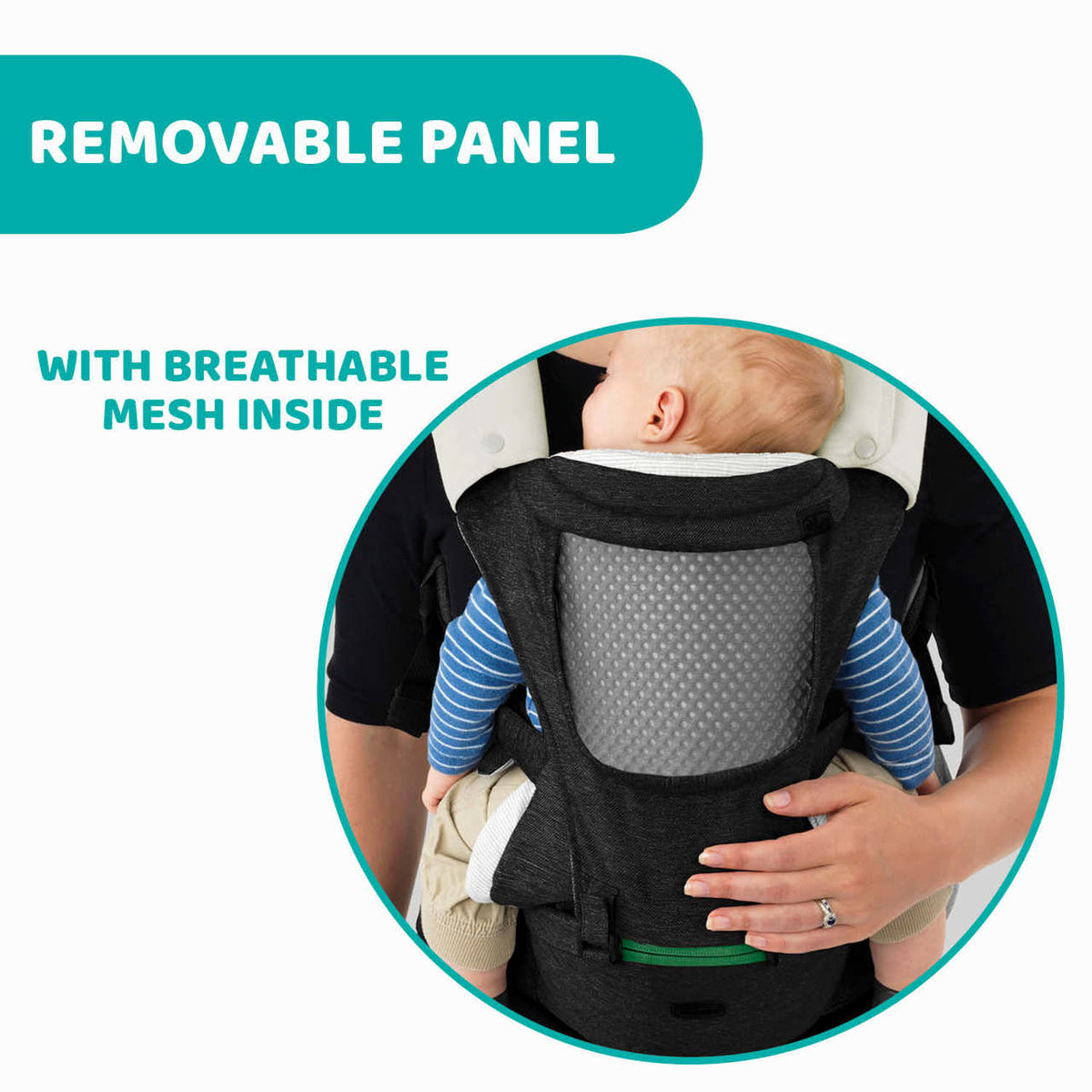 Marsupiu ergonomic multifunctional Chicco Hip Seat cu suport pentru sold, HazelWood (Bej), 0luni+ - gogobaby.ro