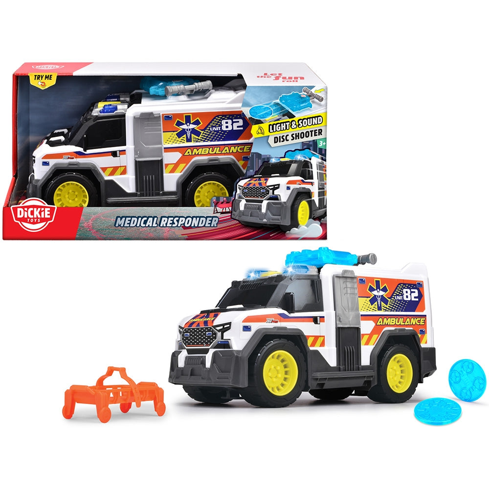 Masina de ambulanta Dickie Toys Medical Responder 30 cm cu lumini si sunete - gogobaby.ro