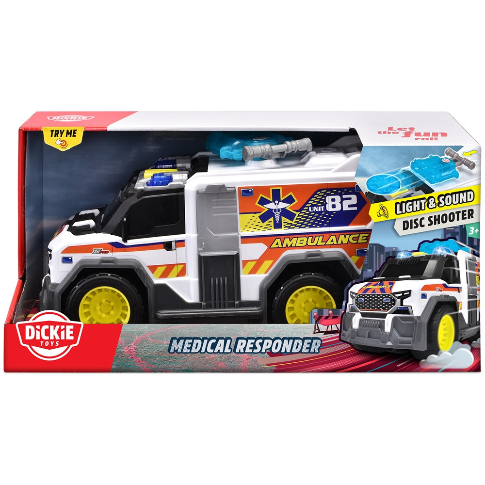 Masina de ambulanta Dickie Toys Medical Responder 30 cm cu lumini si sunete - gogobaby.ro