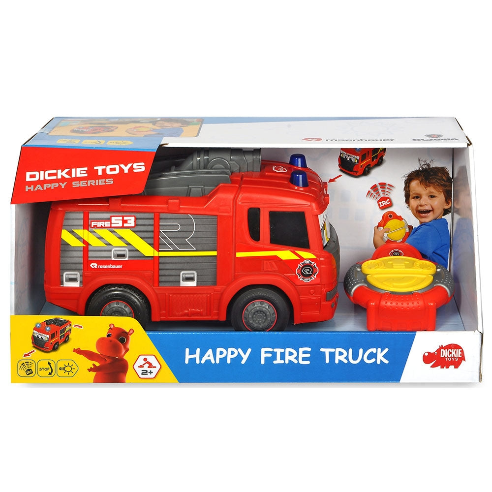 Masina de pompieri Dickie Toys Happy Fire Truck cu telecomanda - gogobaby.ro