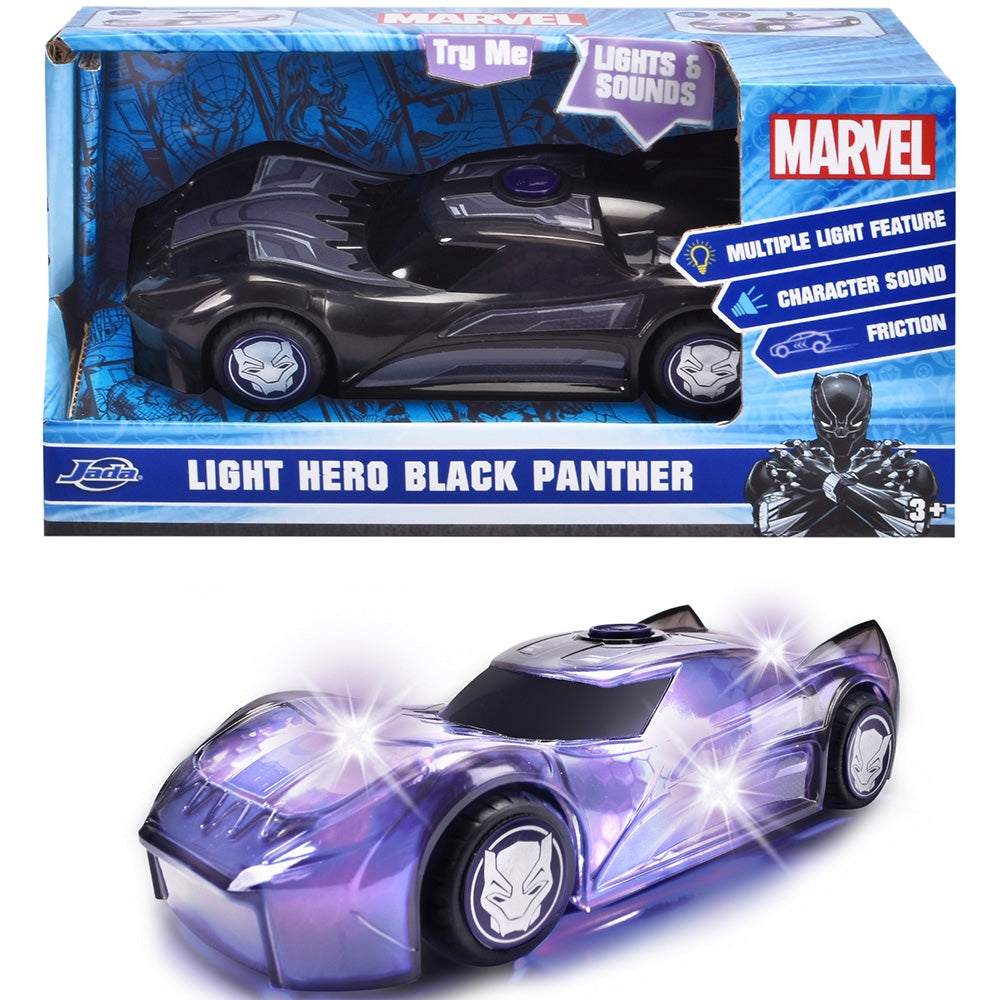 Masina Jada Toys Marvel Light Hero Black Panther 1:32 15 cm - gogobaby.ro