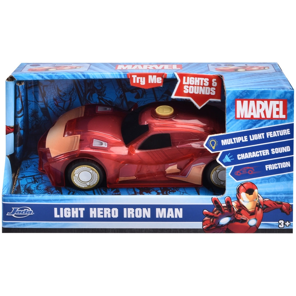 Masina Jada Toys Marvel Light Hero Iron Man 1:32 15 cm - gogobaby.ro