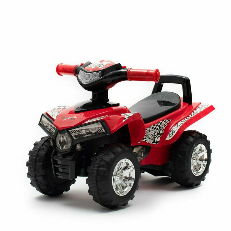 ATV copii, Baby Mix, Masinuta, Cu lumini si muzica, Fara pedale, 60 x 38 x 42 cm, Red - gogobaby.ro