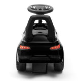 Masinuta de impins, Baby Mix, Racer, Pana la 25 kg, Cu volan, Cu sunete, Cu suport jucarii sub sezut si spatar confortabil, 12 luni+, Black