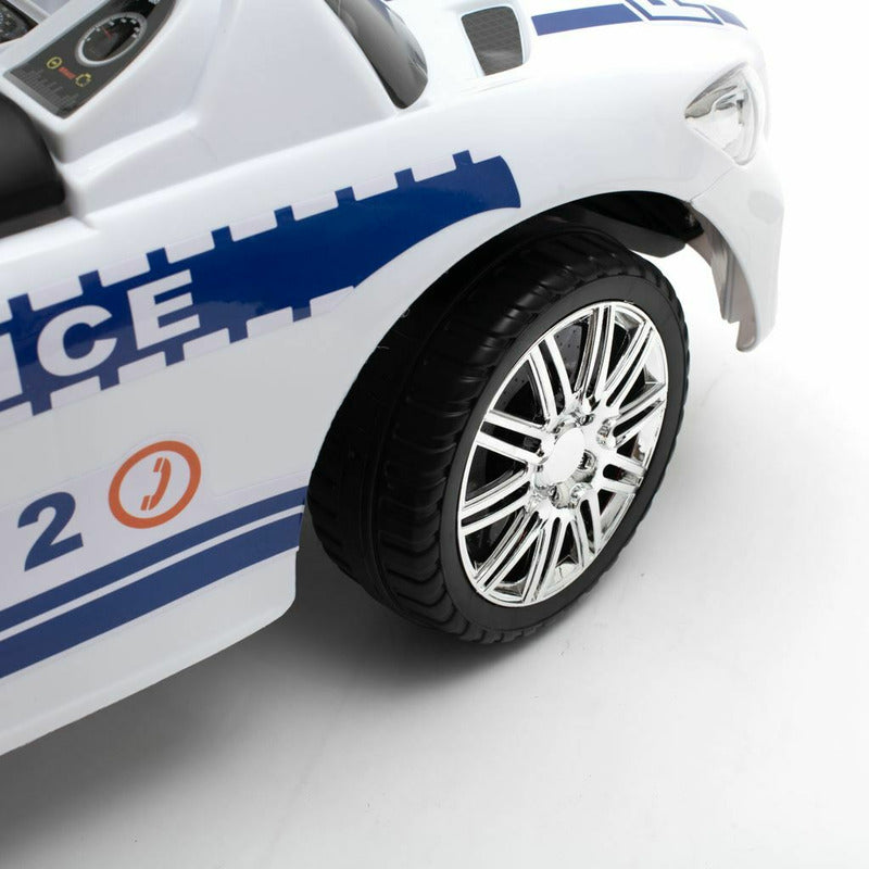 Masinuta de impins, Baby Mix, Police, Cu maner de impins detasabil, Cu protectii laterale, Cu melodii si claxon, Cu suport jucarii sub sezut - gogobaby.ro