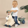 Masinuta de impins Smoby Pony cu remorca