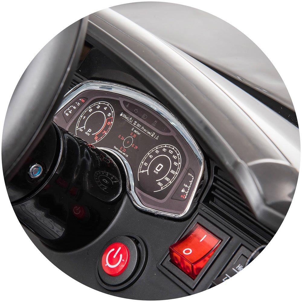 Masinuta electrica Chipolino Audi RS Q8 cu scaun din piele si roti EVA black - gogobaby.ro