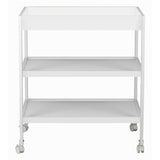 Masuta de infasat, FreeON, Mila, Din lemn, Cu 4 roti pentru transport facil, Cu 3 suprafete de depozitare, 76x54x86 cm, White