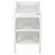 Masuta de infasat, FreeON, Mila, Din lemn, Cu 4 roti pentru transport facil, Cu 3 suprafete de depozitare, 76x54x86 cm, White