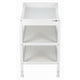 Masuta de infasat, FreeON, Mila, Din lemn, Cu 4 roti pentru transport facil, Cu 3 suprafete de depozitare, 76x54x86 cm, White