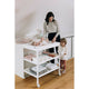 Masuta de infasat, FreeON, Mila, Din lemn, Cu 4 roti pentru transport facil, Cu 3 suprafete de depozitare, 76x54x86 cm, White