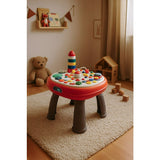 Masuta interactiva, Baby Mix, 2 in 1 pentru bebelusi, Cu lumini si sunete, Partea reversibila pentru Lego Duplo