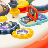 Masuta interactiva, Baby Mix, 2 in 1 pentru bebelusi, Cu lumini si sunete, Partea reversibila pentru Lego Duplo