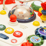Masuta interactiva, Baby Mix, 2 in 1 pentru bebelusi, Cu lumini si sunete, Partea reversibila pentru Lego Duplo