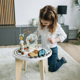 Masuta Montessori cu activitati, Free2Play, Cu multiple activitati, Dezvolta coordonarea ochi-mana, Din lemn, 18 luni+, Think and Play