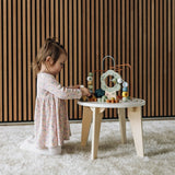 Masuta Montessori cu activitati, Free2Play, Cu multiple activitati, Dezvolta coordonarea ochi-mana, Din lemn, 18 luni+, Think and Play