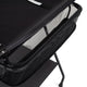 Masuta pentru infasat si schimbat scutece, Feedo, Multifunctionala, Pliabila, Cu raft pentru depozitare si compartiment lateral, Realizata din fier, panza si in, 80.5 x 67 x 102.5 cm, Negru