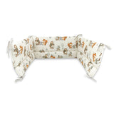 Aparatoare pentru patut, MimiNu, Din bumbac certificat Oeko Tex Standard 100, 180x30 cm, Cu panglici, Design, Time for fun