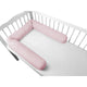 Aparatoare pentru patut, MimiNu, Tip rulou, Cu husa detasabila, Lungime 180 cm, Din bumbac certificat Oeko Tex Standard 100, Colectia Royal, Powder Pink