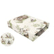 Cearceaf cu elastic, MimiNu, Pentru pat 160x80 cm, Din bumbac certificat Oeko Tex Standard 100, Design, Calm Forest Natural