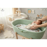 Cearceaf cu elastic, MimiNu, Pentru landou, carucior si cosulet, Dimensiune 80x35 cm, Din bumbac certificat Oeko Tex Standard 100, Lulu Natural