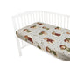 Cearceaf cu elastic, MimiNu, Pentru patut 140X70 cm, Din bumbac certificat Oeko Tex Standard 100, Teddy Bear On Moon