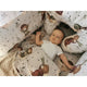 Cearceaf cu elastic, MimiNu, Pentru patut 140X70 cm, Din bumbac certificat Oeko Tex Standard 100, Teddy Bear On Moon