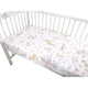 Cearceaf cu elastic, MimiNu, Pentru patut 140X70 cm, Din bumbac certificat Oeko Tex Standard 100, Sweet Deer Pink