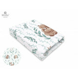 Cearceaf cu elastic, MimiNu, Pentru patut co-sleeper, Luna, Dimensiune 84.5 x 50.5 cm, Din bumbac certificat Oeko Tex Standard 100, Lulu Natural