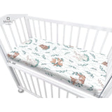 Cearceaf cu elastic, MimiNu, Pentru patut co-sleeper, Theo, Dimensiune 85 x 46 cm, Din bumbac certificat Oeko Tex Standard 100, Lulu Natural