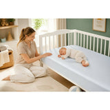 Cearceaf cu elastic, MimiNu, Jerse, Pentru patut 140X70 cm, Material certificat Oeko Tex Standard 100, Light Blue