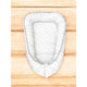 Cosulet bebelus, MimiNu, Pentru dormit, Baby Cocoon 75x55 cm, Husa 100% bumbac, Din bumbac certificat Oeko Tex Standard 100, Mini Gray Stars