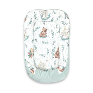 Cosulet bebelus, MimiNu, Pentru dormit, Baby Cocoon 75x55 cm, Husa 100% bumbac, Din bumbac certificat Oeko Tex Standard 100, Lulu Natural