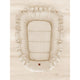 Cosulet bebelus, MimiNu, Pentru dormit, Baby Nest 55 x 75 cm, Cu Volanase, Din catifea, Nugat