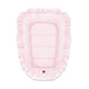 Cosulet bebelus, MimiNu, Pentru dormit, Baby Nest 55 x 75 cm, Cu Volanase, Din catifea, Pink