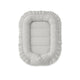 Cosulet bebelus, MimiNu, Pentru dormit, Baby Nest 55 x 75 cm, Cu Volanase, Husa 100% bumbac, Din bumbac certificat Oeko Tex Standard 100, Colectia Royal, Grey