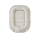 Cosulet bebelus, MimiNu, Pentru dormit, Baby Nest 55 x 75 cm, Cu Volanase, Husa 100% bumbac, Din bumbac certificat Oeko Tex Standard 100, Colectia Royal, Beige