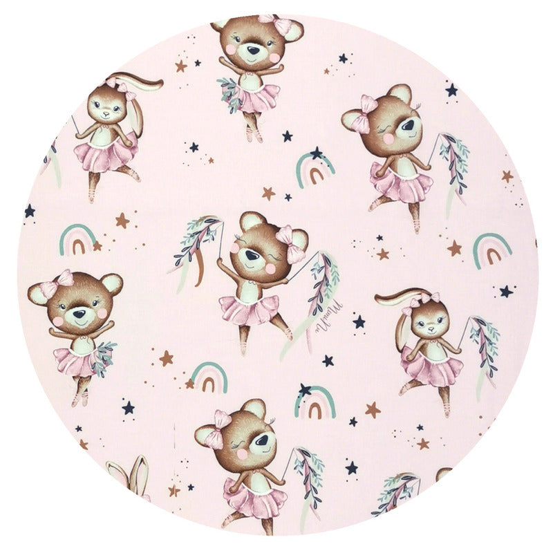 Halat de baie, MimiNu, Cu urechi, 6 - 24 luni, Moale, Cu buzunare, Cu cordon, Din bumbac si thermo fleece, Materiale certificate Oeko Tex Standard 100, Design, Little Ballerina Pink