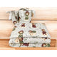 Lenjerie patut cu 3 piese, MimiNu, Pentru patut 120x60 cm, Cu protectie laterala, Din bumbac certificat Oeko Tex Standard 100, Teddy Bear On Moon