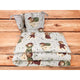 Lenjerie patut cu 3 piese, MimiNu, Pentru patut 120x60 cm, Cu protectie laterala, Din bumbac certificat Oeko Tex Standard 100, Teddy Bear On Moon