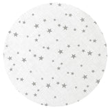 Lenjerie patut cu 3 piese, MimiNu, Pentru patut 120x60 cm, Cu protectie laterala, Din bumbac certificat Oeko Tex Standard 100, Mini Gray Stars