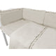 Lenjerie patut cu 4 piese, MimiNu, Pentru patut 120x60 cm, Cu doua protectii laterale, Cu volanase, Din bumbac certificat Oeko Tex Standard 100, Colectia Royal, Beige